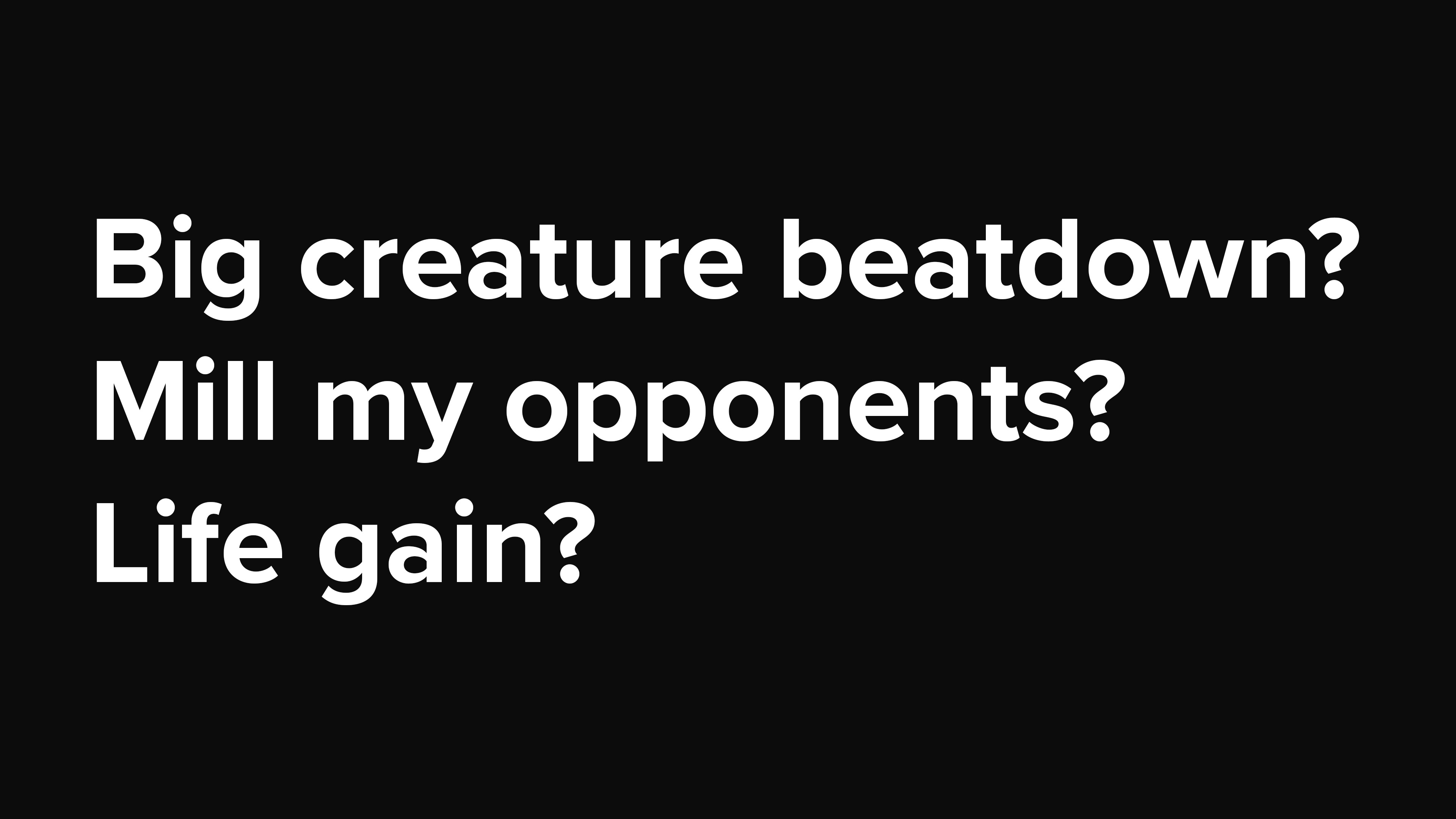 Strategy Selection